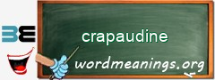 WordMeaning blackboard for crapaudine
